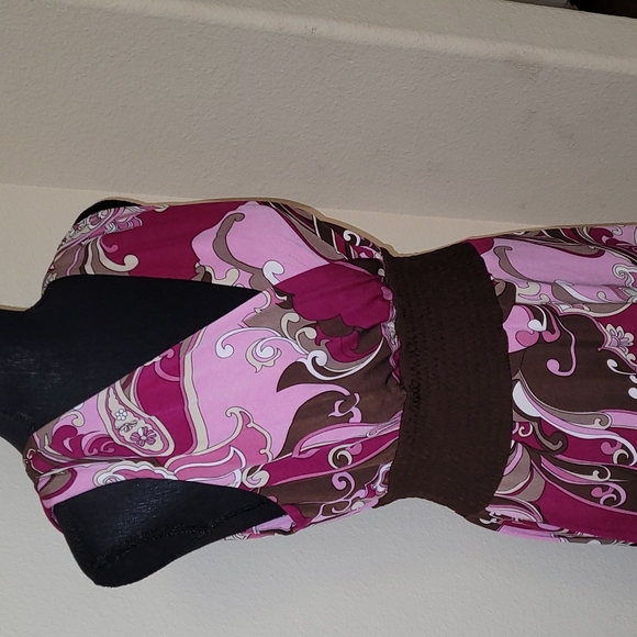 💕Rabbit Rabbit Rabbit Pink/Brown Paisley Dress - Size 12💕 - Picture 3 of 10